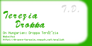 terezia droppa business card